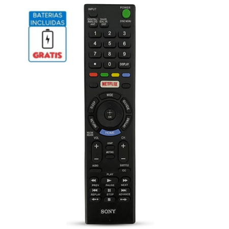 Control Remoto Sony Bravia Smart Tv Netflix Directo + Pilas