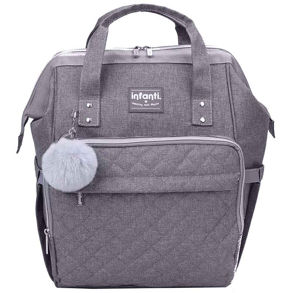 Mochila Pañalera INFANTI Open Gris | plazaVea - Supermercado infanti mochila pañalera open