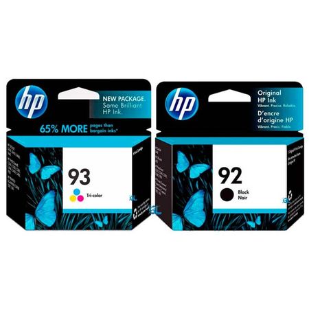 Pack de Cartuchos de Tintas 92 HP C9362WL Negro 93 HP C9361WL Tricolor