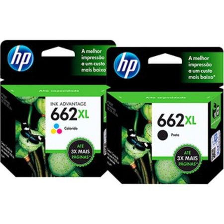 Pack de Cartuchos de Tintas HP 662XL Negro CZ105AL CZ106AL Tricolor