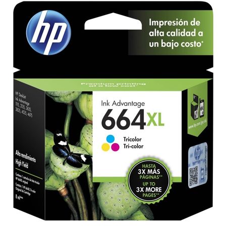 Cartucho de Tinta HP 664XL Tricolor F6V30AL Original