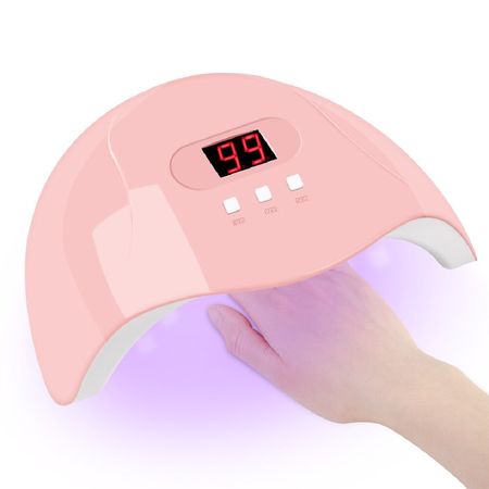 Lámpara de Luz Led Secador de Esmalte de Uñas Gel Manicure Rosado