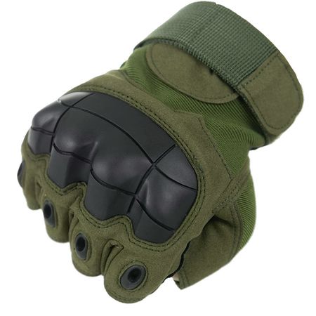 Guantes Táctico Reforzado Nudillo Ciclismo Moto Camping Manejo Verde