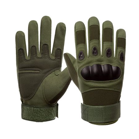 Guantes Tácticos Deportivos Blindados Militares Protección De Armadura Verde