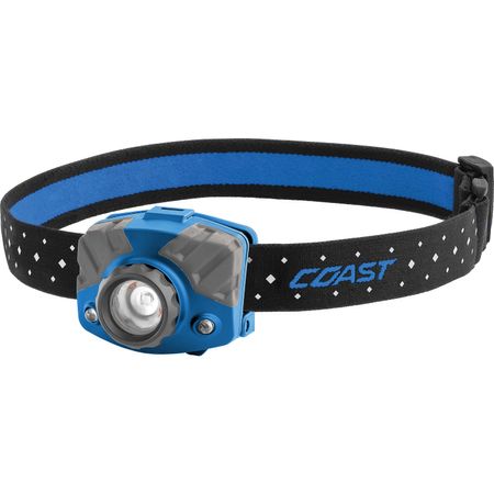 Linterna Frontal Led Recargable Coast Fl75R con Enfoque de Haz Puro de Doble Color Azul Gris