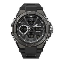 Reloj Hombre Deportivo Análogo Digital Impermeable con Cronógrafo Resistente al Agua Sanda 6008