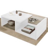 Mesa de Centro Moderno Melamine Blanco