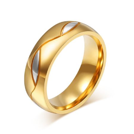 Anillo de Matrimonio Alianzas Hombre Bañado Oro 18K Aro Genieka Forever Talla 12