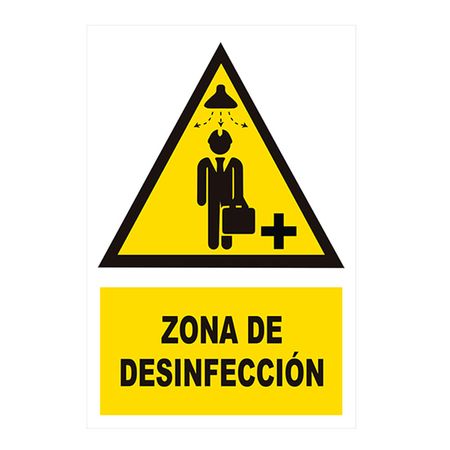 Señal Zona de desinfección 20x30cm