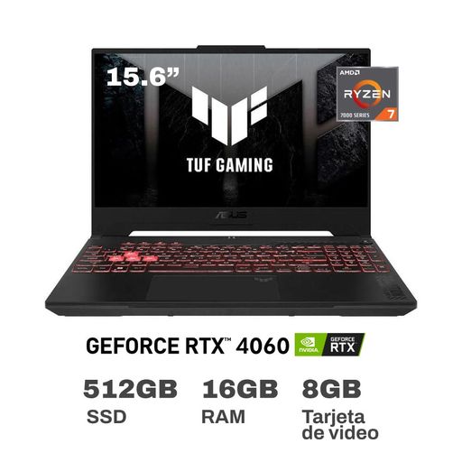 Laptop Gamer Asus TUF Gaming FA507NV-LP053W AMD Ryzen 7 16GB RAM 512GB SSD  15.6 RTX 4060
