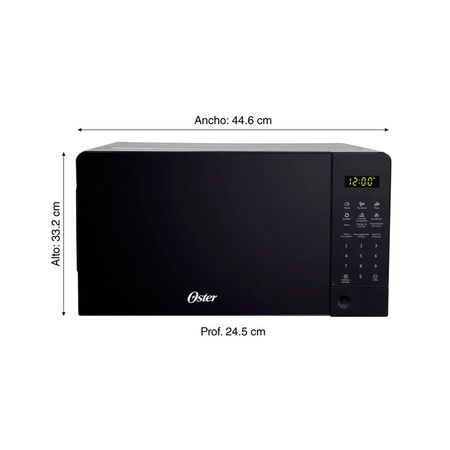 Horno Microondas Oster 0.7 Pies Cubicos / 20 Litros Digital Frente Espejo  Cuerpo Silver