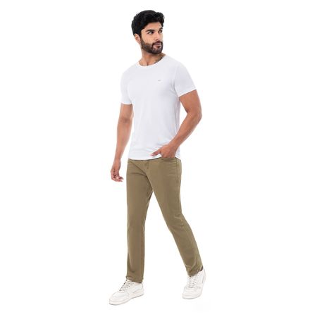 Pantalon Clasico Drill Hombre Relaxed Beige 36