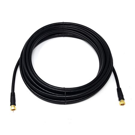 Cable coaxial Macrotel RG6 negro/terminal 5m