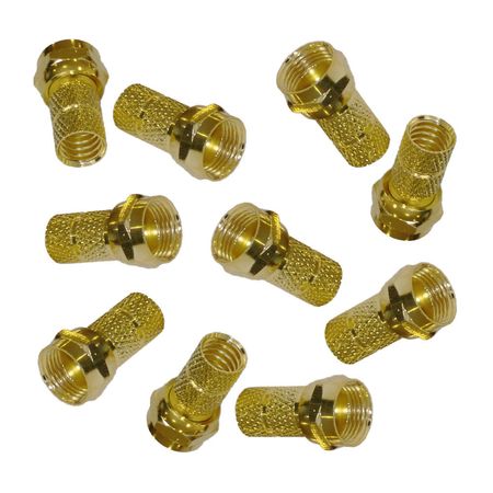 Conectores atornillables RG-6 Gold x10un