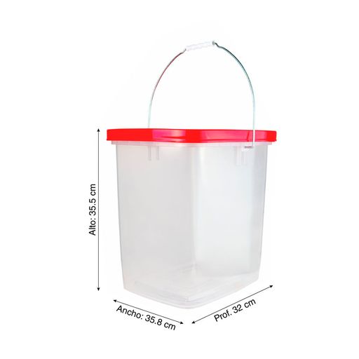 Cubo Infantil Plastico Rojo #21 –