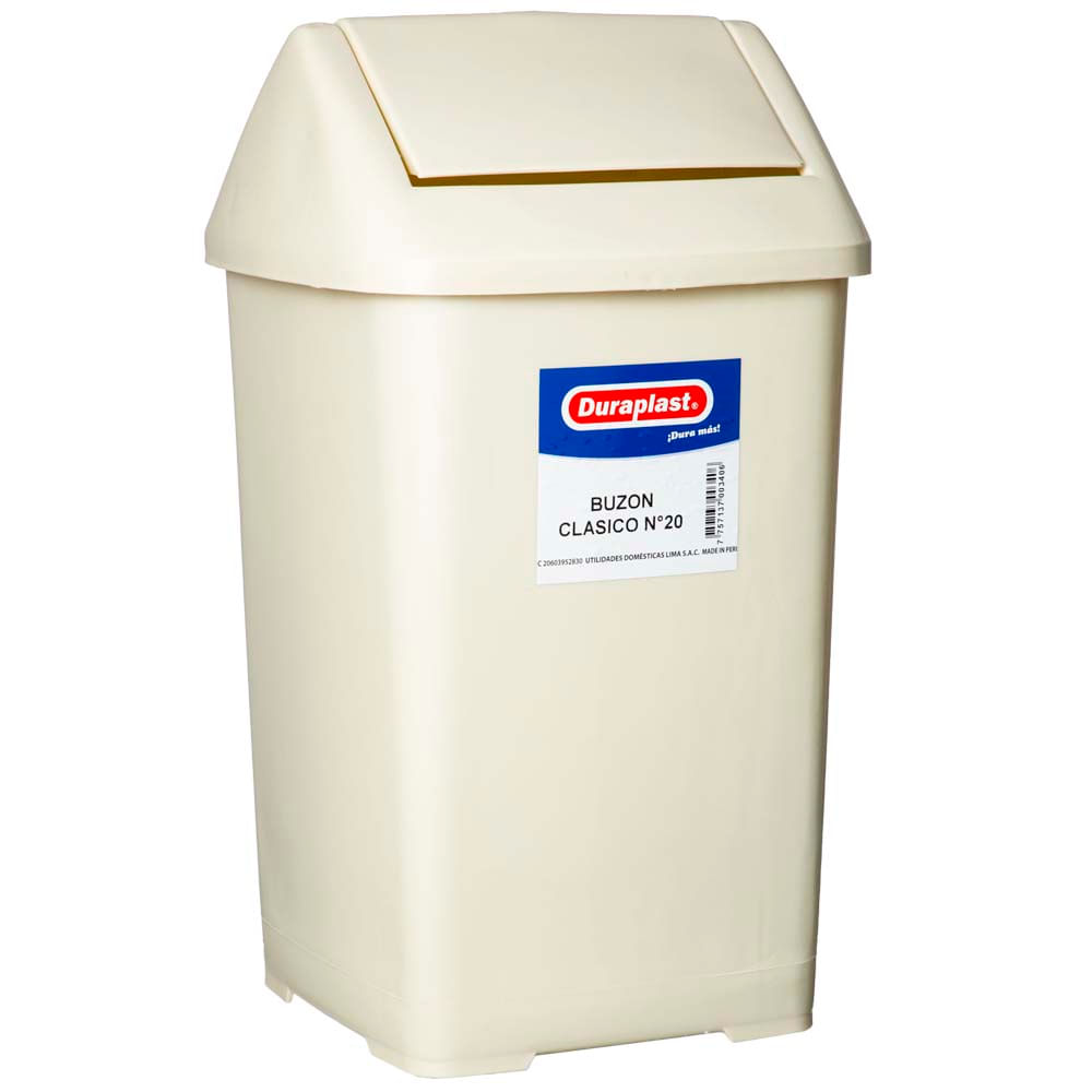 Papelera DURAPLAST 20lt Surtido