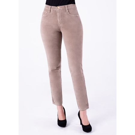 Pantalon Clasico Corduroy Stretch Mujer Diana Beige 36