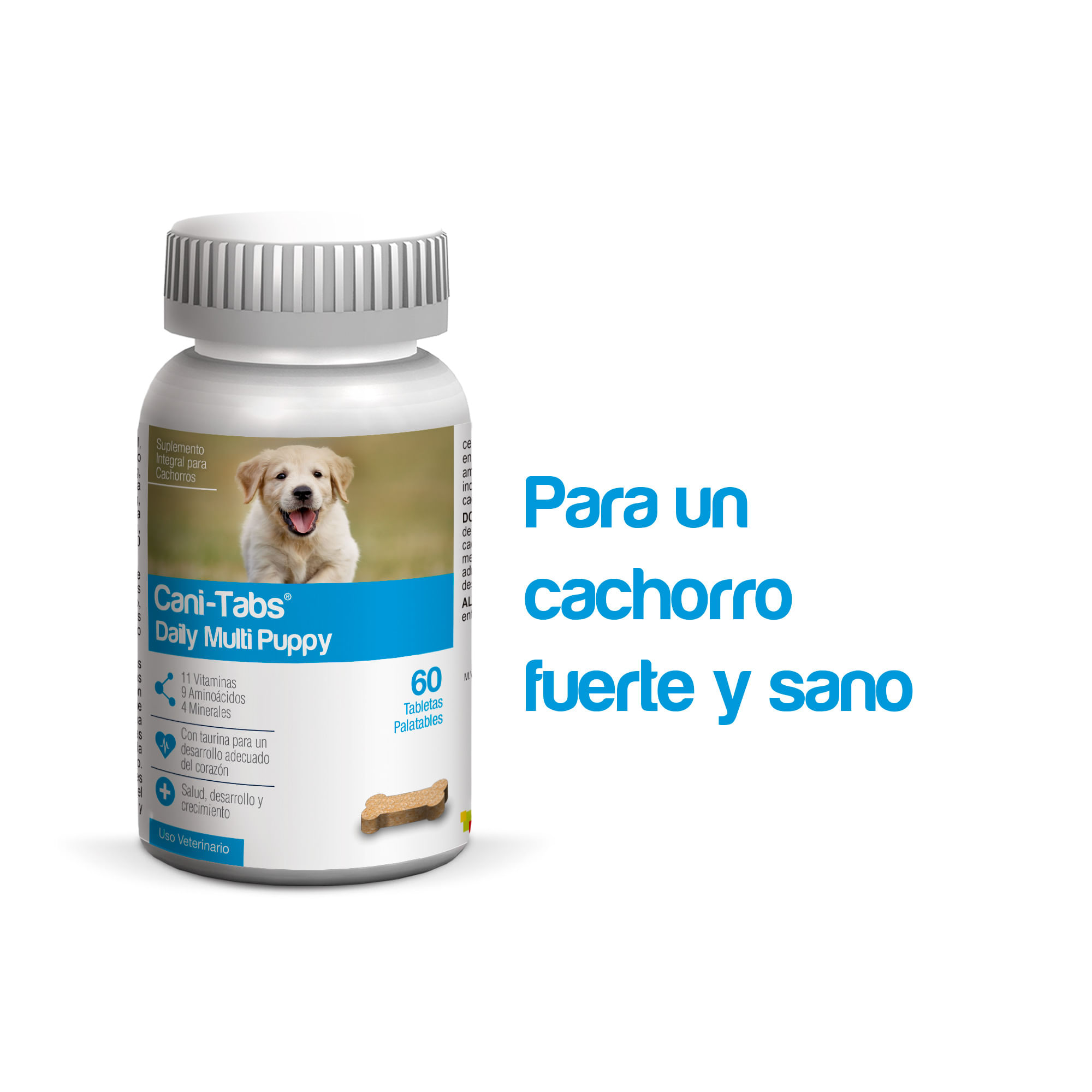 Vitaminas + Hierro Suplemento Alimenticio para Perros x 60 tab.