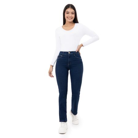 Pantalon Clasico Denim Stretch Mujer Diana Azul O.W. 40