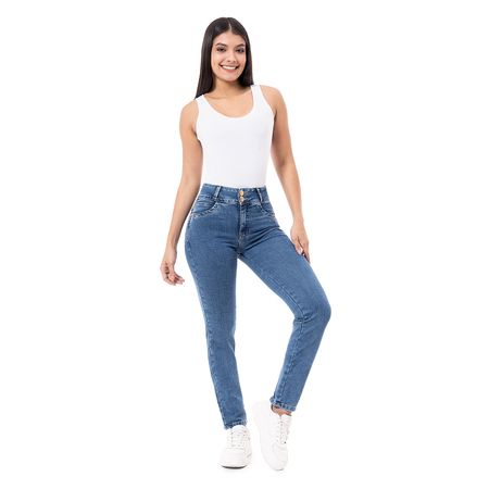 Pantalon Clasico Denim Stretch Mujer Larissa Total Cristal 28