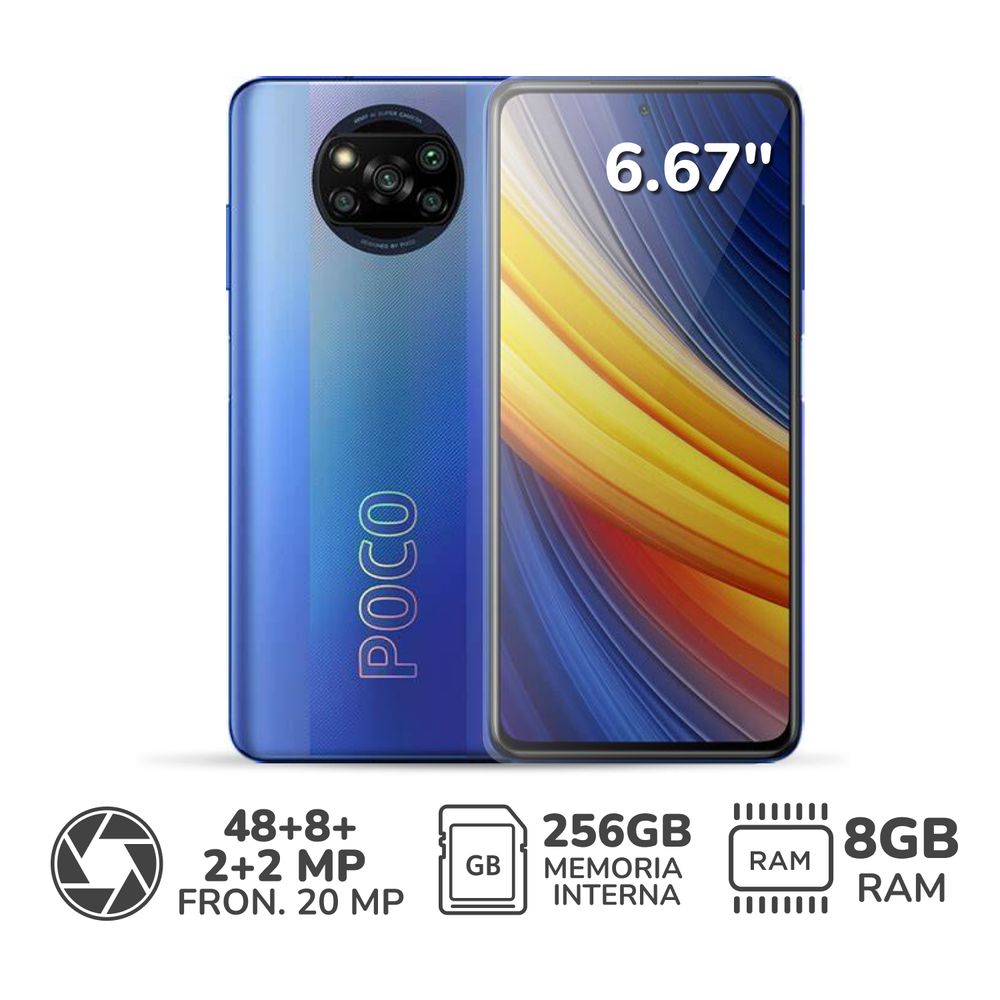 Xiaomi Poco X3 Pro 256GB ROM 8GB RAM M2102J20SG Dual Sim - Azul