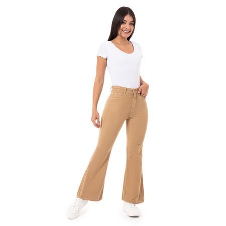 Pantalon Moda Corduroy Mujer Haleh Beige 26