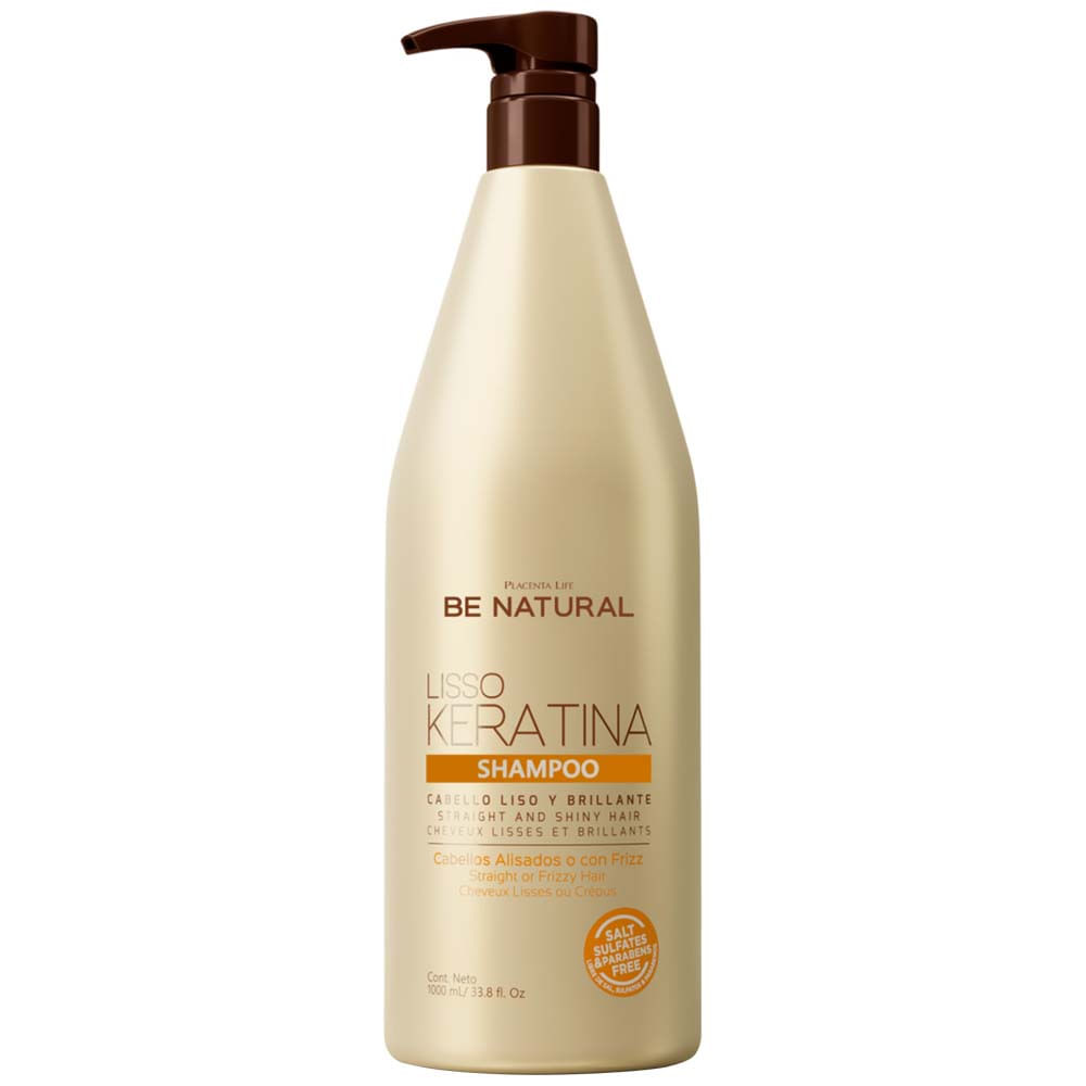 Shampoo Lisso Keratina BE NATURAL Frasco 1L