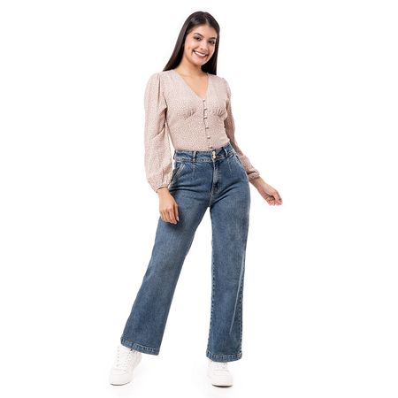 Pantalon Moda Denim Stretch Mujer Liliem Total Cristal Orange Hb 26