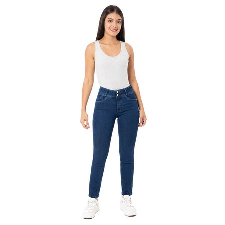 Pantalon Moda Denim Stretch Mujer Olibya Stone Blue 28