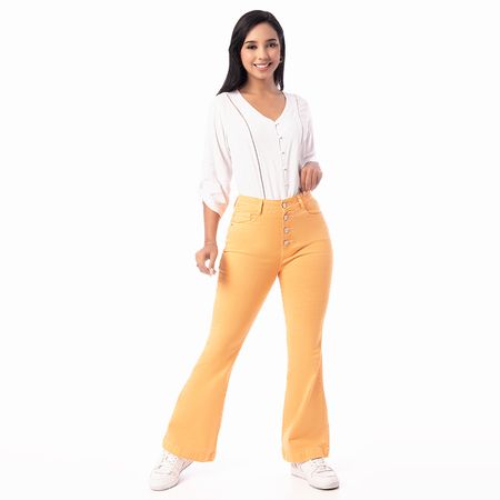 Pantalon Moda Drill Stretch Mujer Fleri Melon 36