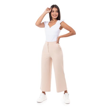 Pantalon Moda Popelina Mujer Merlineh Beige 26