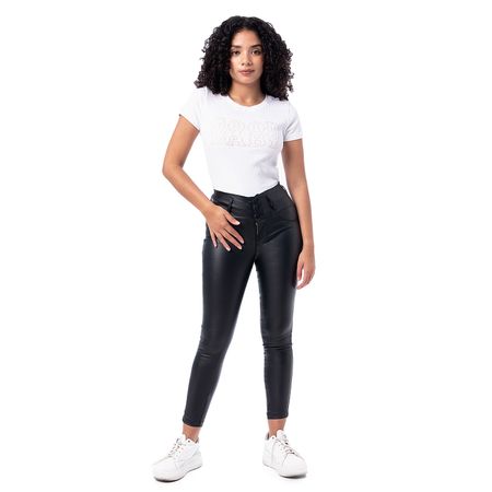 Pantalon Moda Sintetica Mujer Sinteti Negro 26