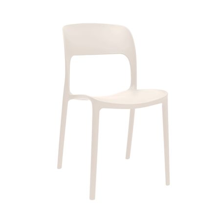 Silla de Diseño Decorativo Obi Polipropileno/Madera Blanco Bonno