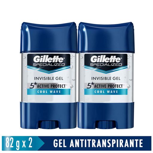Desodorante gillette gel hombre 3x cool wave 82 gr