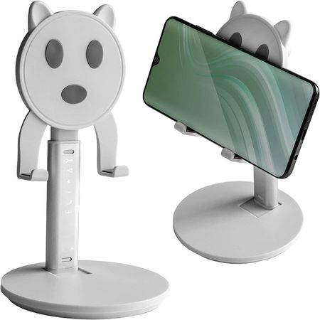 Soporte de Smartphone o Tablet entendible gato kawaii Blanco