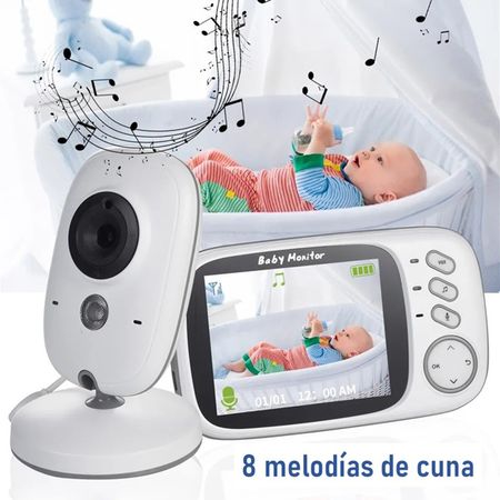 Monitor de Video para Bebé VB603 Visión Nocturna Infrarroja con 8 Melodías y Batería Recargable
