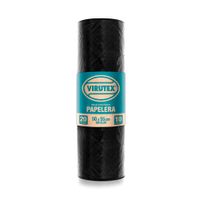 Bolsa de Basura Rollo Negra Virutex 18Lt X 10 Unid