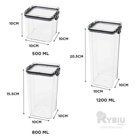 Juego de 6 Frascos con Tapa de Color Blanco