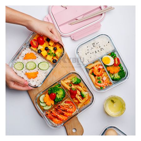 Lonchera Taper de Comida y Alimentos 3 Divisiones Verde