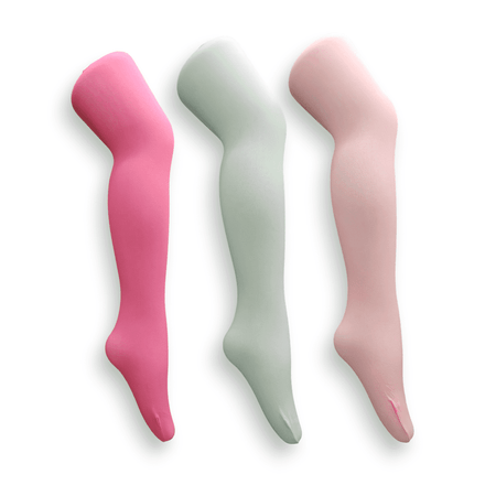 Panty Little Chicks de Nylon para Niña Ballet Pack X3 Talla 10 Fucsia,Blanco y Rosado