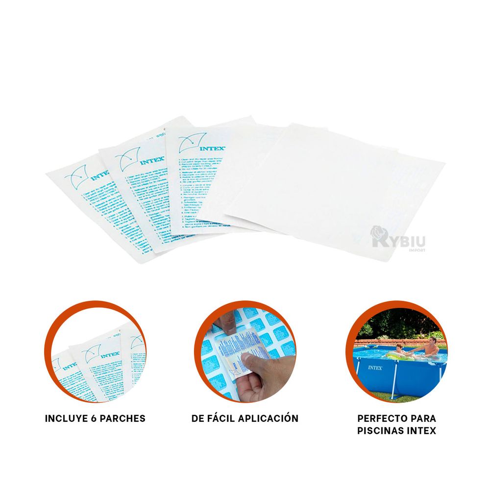 Parche De Reparación Para Piscina Intex - 2 Capas, 13x13 Cm, Usado En Buen Estado