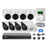Cámaras Seguridad Dahua Kit 8 Full Hd Disco 1tb Vision Nocturna Full Color