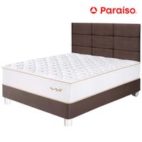 Dormitorio PARAISO Royal Elizabeth 1.5 Plazas + Cabecera Blocks Chocolate + 1 Almohada