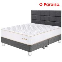 Dormitorio PARAISO Royal Elizabeth King + Cabecera Blocks Gris + 2 Almohadas