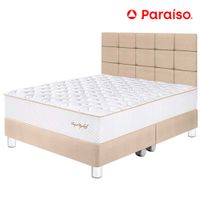 Dormitorio PARAISO Royal Elizabeth Queen + Cabecera Blocks Champagne + 2 Almohadas