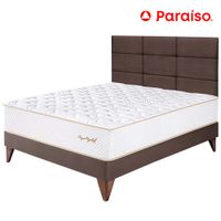 Dormitorio PARAISO Euro Royal Elizabeth 1.5 Plazas + Cabecera Blocks Chocolate + 1 Almohada