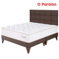 Dormitorio PARAISO Euro Royal Elizabeth Queen + Cabecera Blocks Chocolate + 2 Almohadas