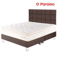 Dormitorio PARAISO Royal Prince King + Cabecera Blocks Chocolate + 2 Almohadas