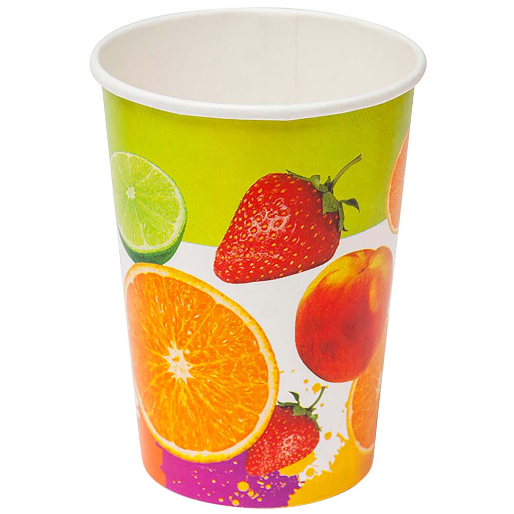 Vaso PAMOLSA 16Oz Frutas Natural Verde Polyboard 25un 230x89x89mm