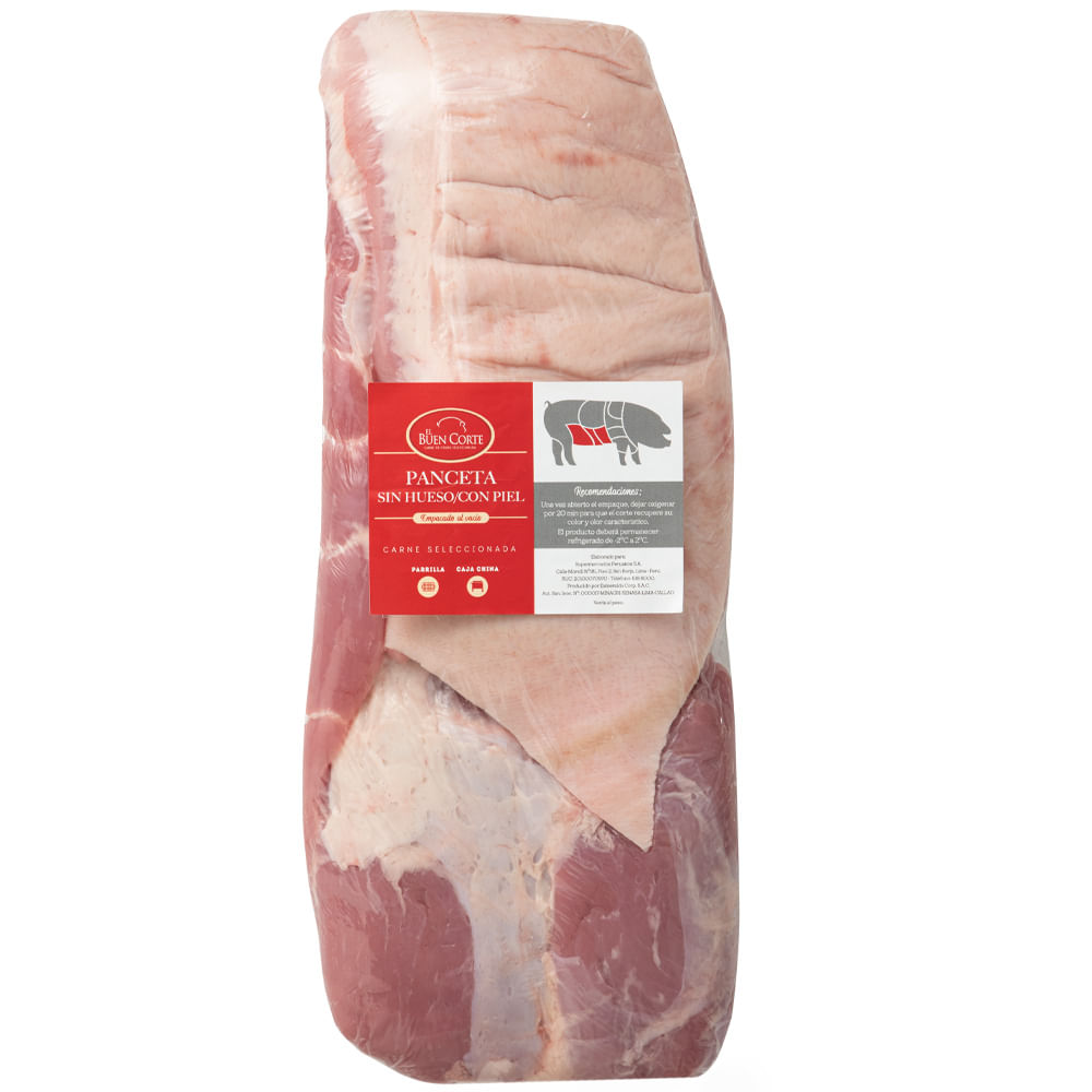 Panceta sin Hueso sin Piel EL BUEN CORTE x kg